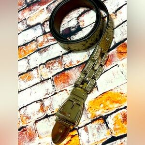 Tracy Ellis Reptile and Rhinestones Belt Preowned